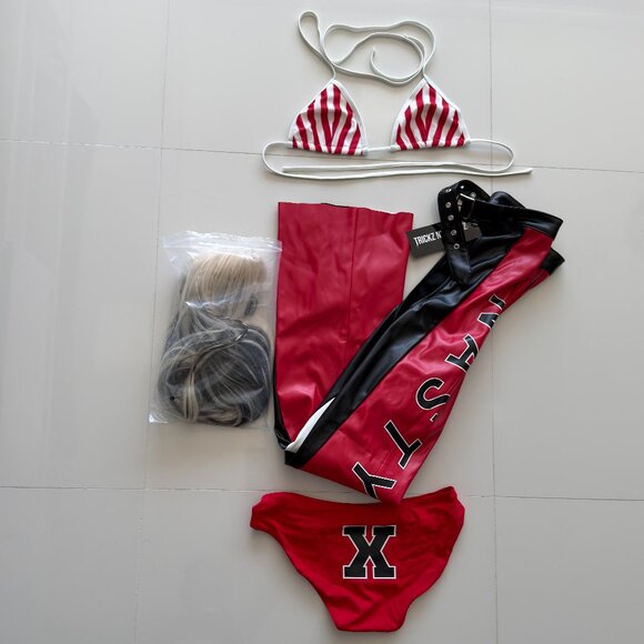 NWT Christina Aguilera Dirrty Costume including Wig - Size Small - Picture 1 of 5